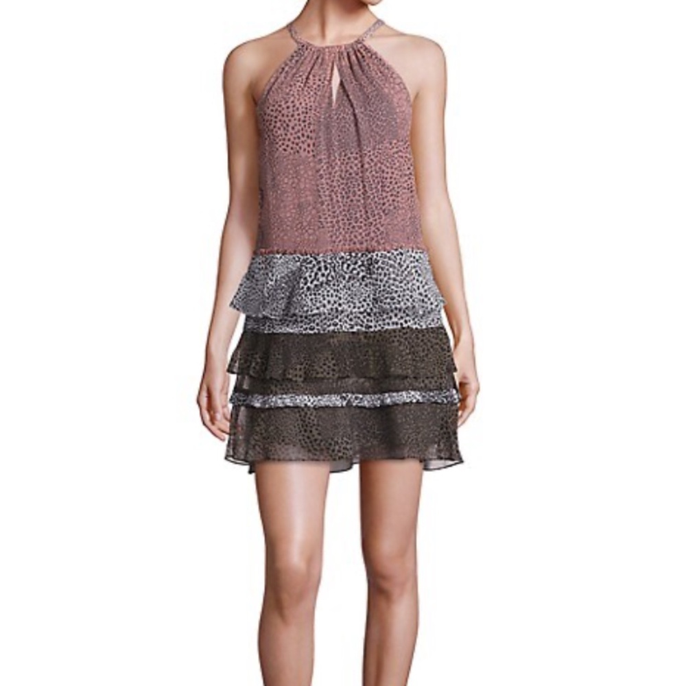 Ramy Brook Leomi Printed Silk Tier Dress